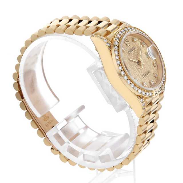 69158G シャンパン ROLEX（ロレックス）デイトジャスト ベゼルダイヤ