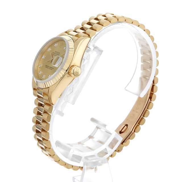 ロレックス デイトジャスト 10Pダイヤ 69178G シャンパン U番 レディース 中古 腕時計 69178G シャンパン ROLEX（ロレックス）デイトジャスト 10Pダイヤ 中古