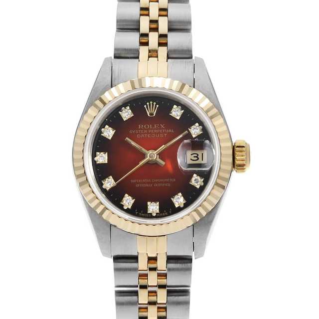69173G レッド ROLEX（ロレックス）デイトジャスト 10Pダイヤ 中古