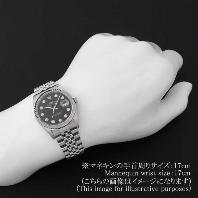 16234G ブラック ROLEX（ロレックス）デイトジャスト 10Pダイヤ 中古