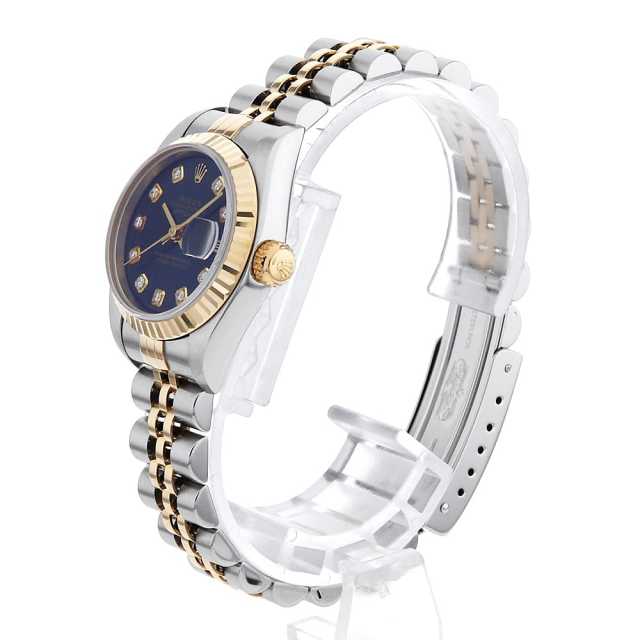 79173G ブルー ROLEX（ロレックス）デイトジャスト 10Pダイヤ 中古