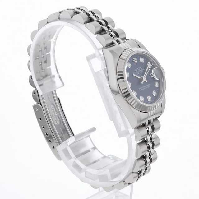 79174G ブルー ROLEX（ロレックス）デイトジャスト 10Pダイヤ 中古
