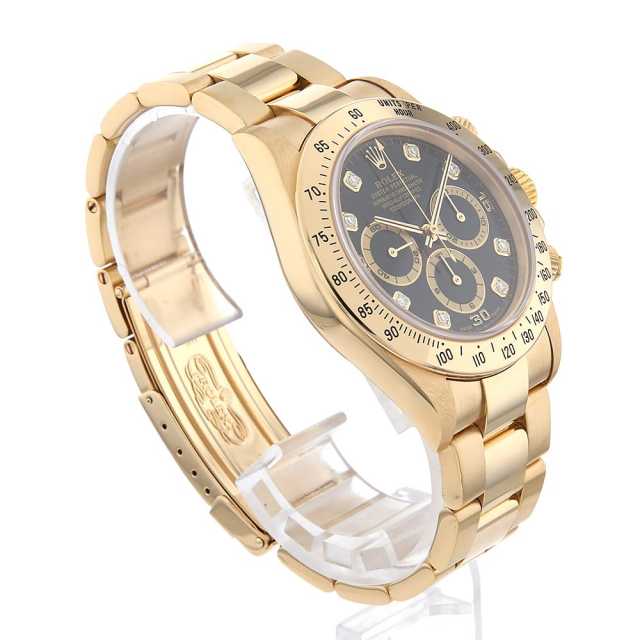 16528G ブラック ROLEX（ロレックス）コスモグラフ デイトナ 8Pダイヤ