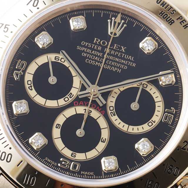 16528G ブラック ROLEX（ロレックス）コスモグラフ デイトナ 8Pダイヤ