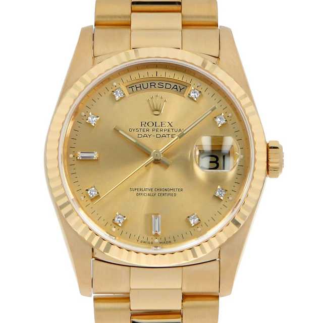 18238A シャンパン ROLEX（ロレックス）デイデイト 8Pダイヤ 2P