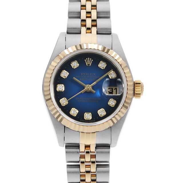 69173G ブルー ROLEX（ロレックス）デイトジャスト 10Pダイヤ 中古