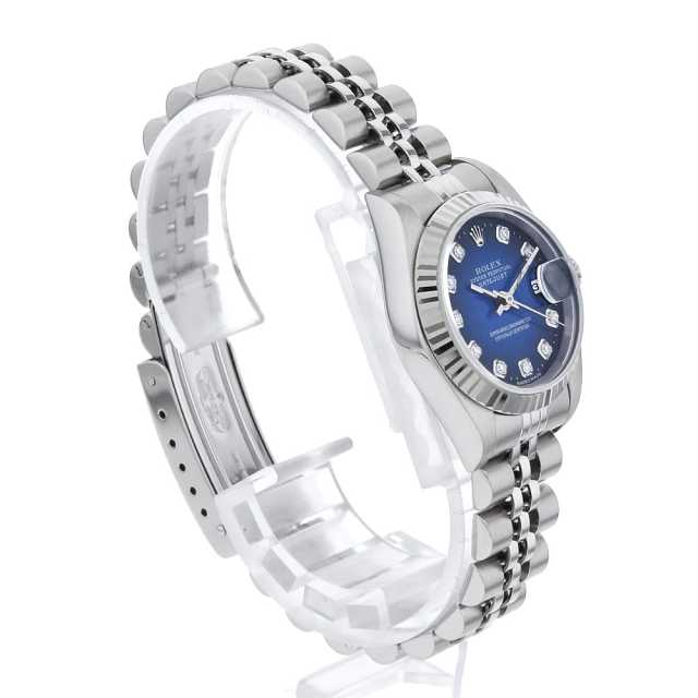 79174G ブルー ROLEX（ロレックス）デイトジャスト 10Pダイヤ 中古