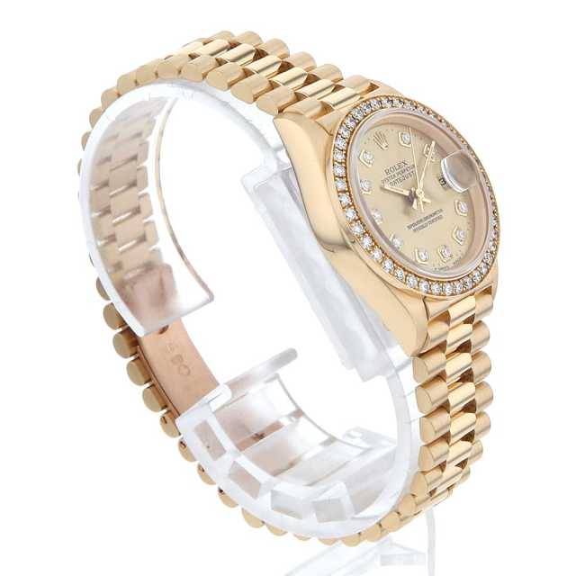 69138G シャンパン ROLEX（ロレックス）デイトジャスト ベゼルダイヤ
