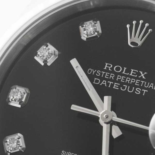 16234G ブラック ROLEX（ロレックス）デイトジャスト 10Pダイヤ 中古