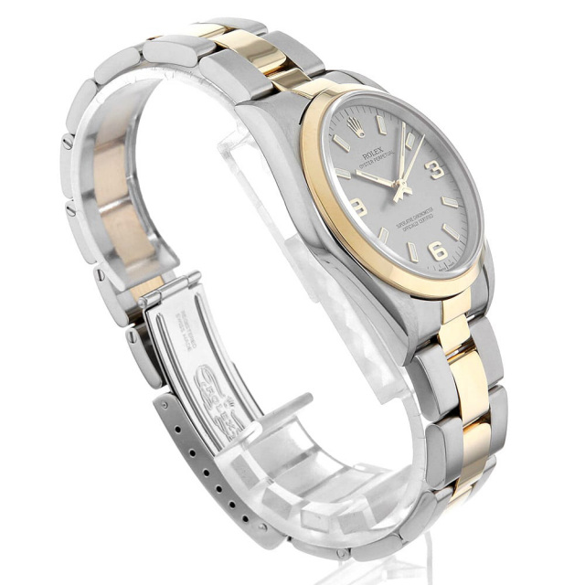ロレックス オイスターパーペチュアル 34mm 14203M メンズ 腕時計【Aランク】【中古】 14203M グレー ROLEX（ロレックス）オイスターパーペチュアル 中古
