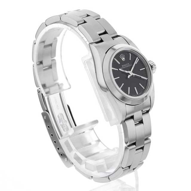 ロレックス オイスターパーペチュアル 67180 SS 自動巻 U番 67180 ブラック ROLEX（ロレックス）オイスターパーペチュアル 中古