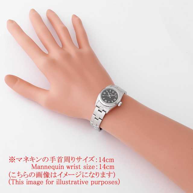 ロレックス オイスターパーペチュアル 67180 ブラック 369ホワイトバー U番 レディース 中古 腕時計 67180 ブラック ROLEX（ロレックス）オイスターパーペチュアル 中古