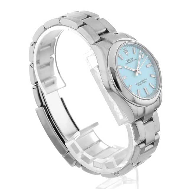 ROLEX(ロレックス) 腕時計 オイスターパーペチュアル 277200 ボーイズ SS/13コマ/ランダムルーレット/2022.07ギャラ ターコイズ 277200 ターコイズブルー ROLEX（ロレックス）オイスター