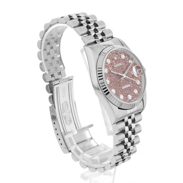 16234G シルバー ROLEX（ロレックス）デイトジャスト 10Pダイヤ 中古