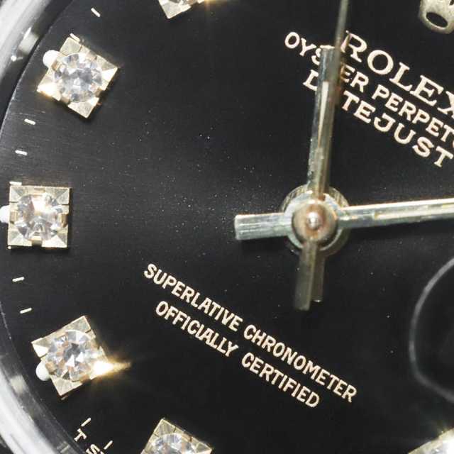 69173G ブラック ROLEX（ロレックス）デイトジャスト 10Pダイヤ 中古