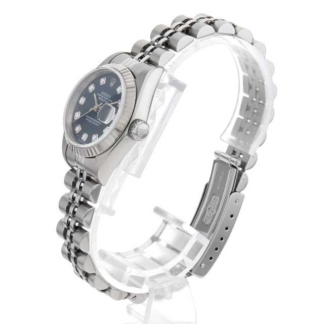 79174G ブルー ROLEX（ロレックス）デイトジャスト 10Pダイヤ 中古