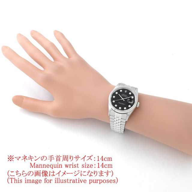 16234G ブラック ROLEX（ロレックス）デイトジャスト 10Pダイヤ 中古
