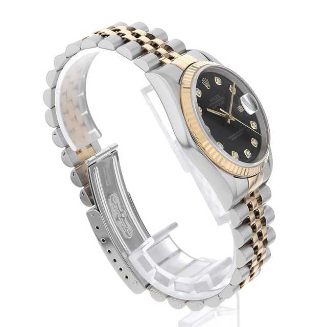 16233G ブラック ROLEX（ロレックス）デイトジャスト 10Pダイヤ 中古