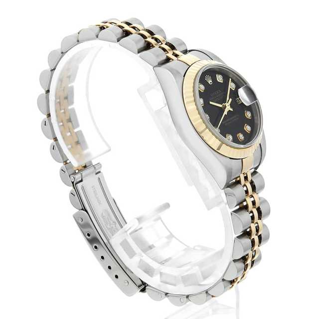 79173G ブラック ROLEX（ロレックス）デイトジャスト 10Pダイヤ 中古