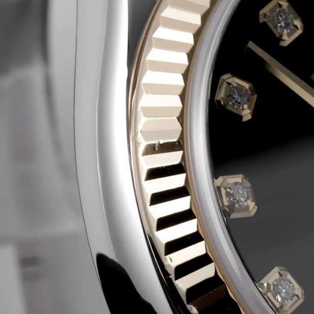 116233G ブラック ROLEX（ロレックス）デイトジャスト 10Pダイヤ 中古