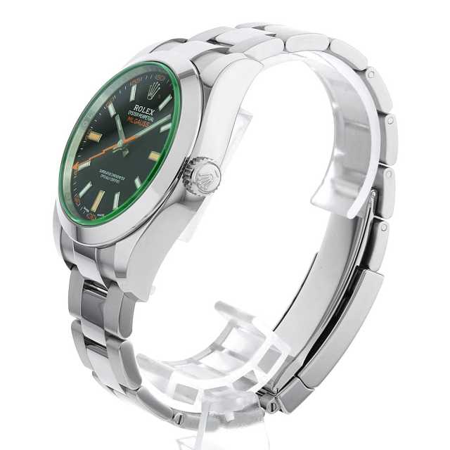 116400GV ブラック ROLEX（ロレックス）ミルガウス グリーンガラス