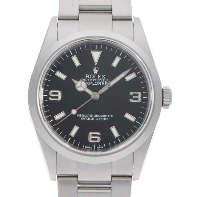 ROLEX Explorer I 114270 Black, M serial number, Used men's watch.