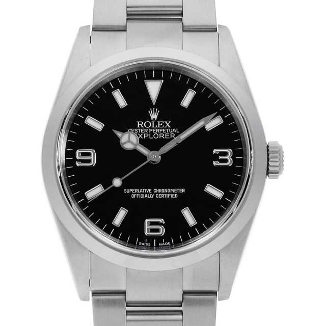 ROLEX Explorer I 114270 Black F-serial Used Men's Watch