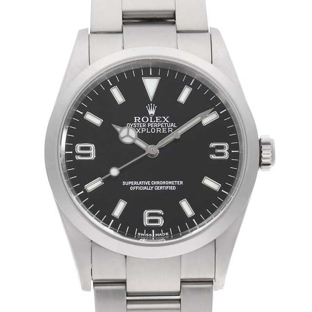 ROLEX Explorer I 114270 Black, Y-serial number, Used men's watch.