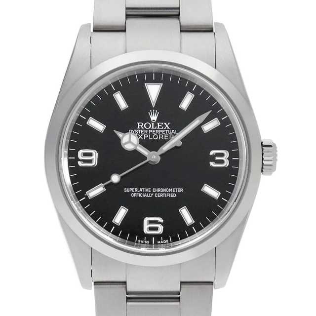 ROLEX Explorer I 114270 Black, D-serial number, Used men's watch.