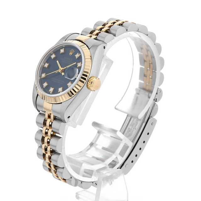 69173G ブルー ROLEX（ロレックス）デイトジャスト 10Pダイヤ 中古