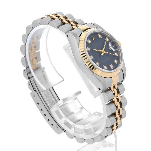 ロレックス デイトジャスト69173 79173 69173G 69173G ブルー ROLEX（ロレックス）デイトジャスト 10Pダイヤ 中古