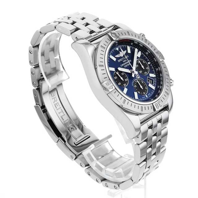 【OH済】 ブライトリング 【BREITLING】 クロノマット JSP AB011511/C987/388A (AB0115111C1A1 / A001C87PA) メンズ ブルー/ブラック ステンレススティール 腕時計 時計 CHRONOMAT JSP JAPAN SPECIAL EDITION BLUE/BLACK SS 【中古】 AB011511/C987(AB0115) ブルーシェル BREITLING（ブライトリング