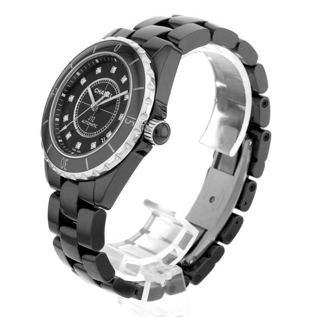 H1626 ブラック CHANEL（シャネル）J12 12Pダイヤ 中古 | 東京・大阪の