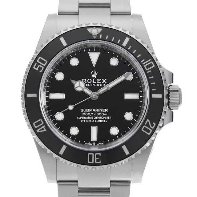 ROLEX(ロレックス) 腕時計美品  サブマリーナ 124060 メンズ SS/11コマ+余り2コマ(フルコマ)/ランダムルーレット 黒 124060 ブラック ROLEX（ロレックス）サブマリーナ ノンデイト 中古
