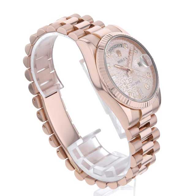 118235A ピンク ROLEX（ロレックス）デイデイト 8Pラウンド 2Pバゲット
