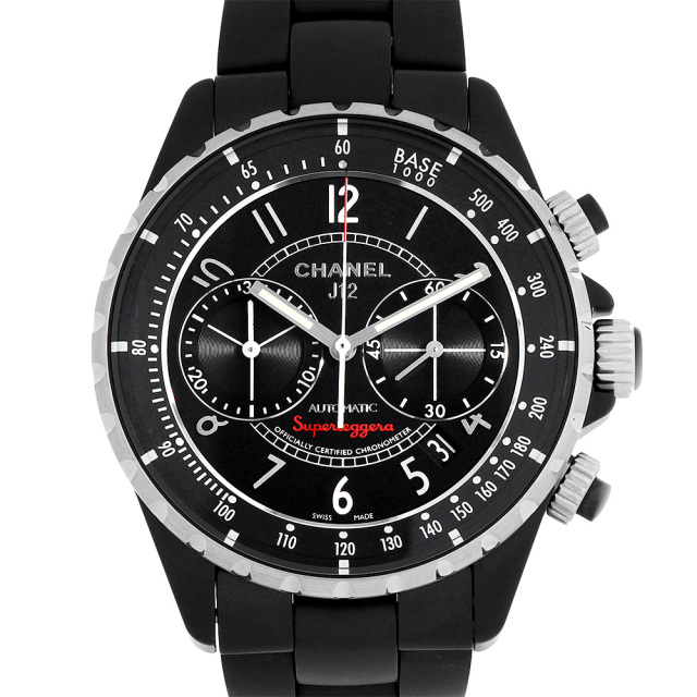 シャネル J12 黒セラミック スーパーレッジェーラ H3409 中古 メンズ