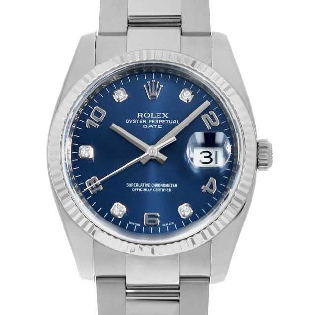 ロレックス オイスターパーペチュアル デイト 15200 ブラック バー P番  