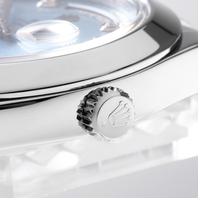 218206A アイスブルー ROLEX（ロレックス）デイデイトII 8Pラウンド/2P