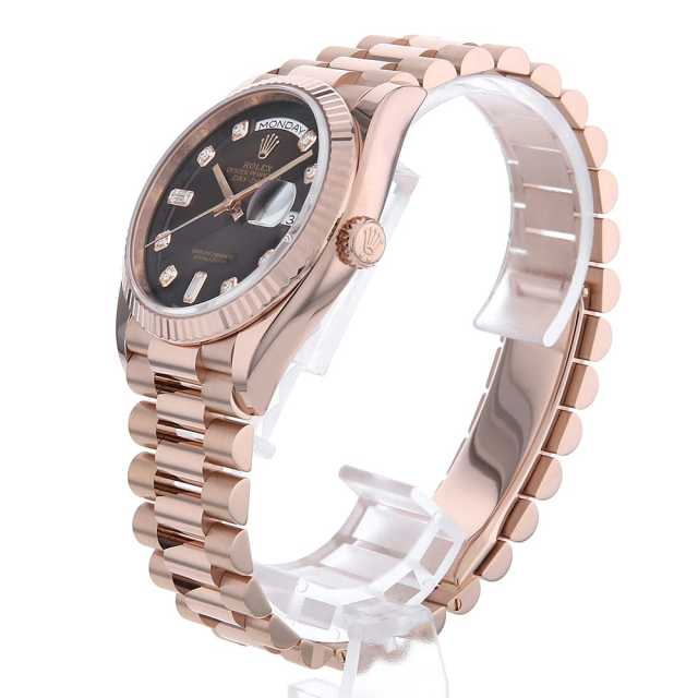 ブート ROLEX ブラウンレザー 128235A ブラウン ROLEX（ロレックス）デイデイト36 8Pラウンド 2P