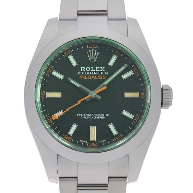 116400GV ブラック ROLEX（ロレックス）ミルガウス グリーンガラス 