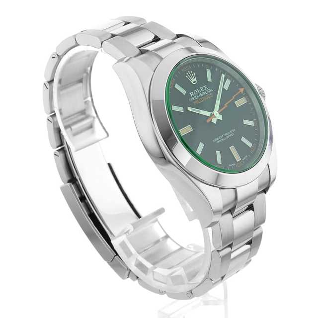 116400GV ブラック ROLEX（ロレックス）ミルガウス グリーンガラス 