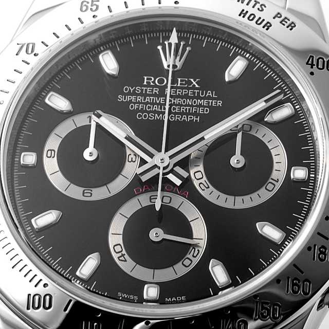 ロレックス116520コスモグラフデイトナ黒文字盤 正規収納箱 BOX他付属品 116520 ブラック ROLEX（ロレックス）コスモグラフ デイトナ 中古