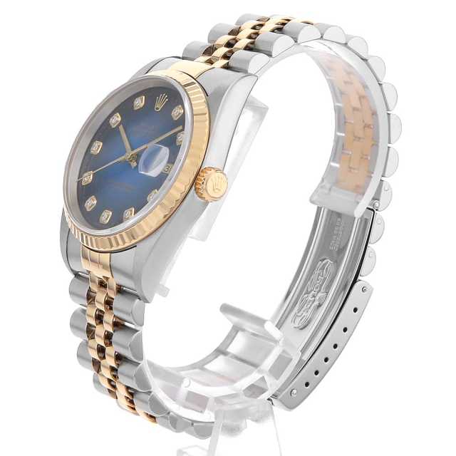 16233G ブルー ROLEX（ロレックス）デイトジャスト 10Pダイヤ 中古