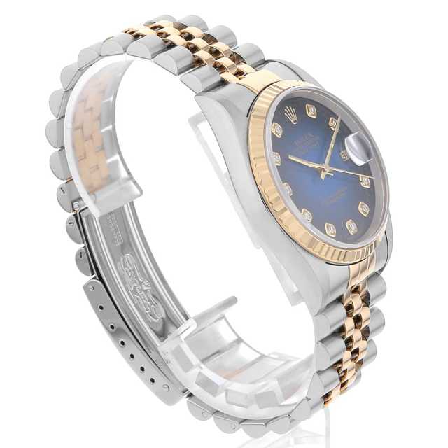 16233G ブルー ROLEX（ロレックス）デイトジャスト 10Pダイヤ 中古