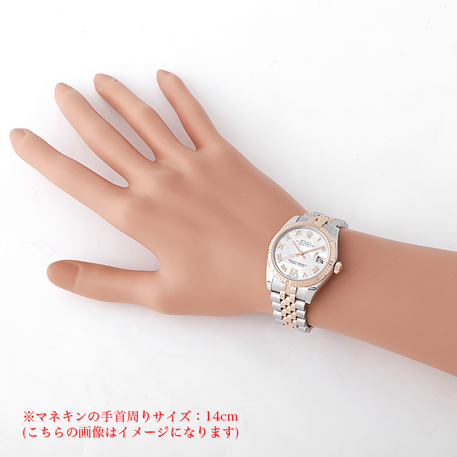中古 ロレックス ROLEX 178271NR ランダムシリアル ホワイトシェル /ダイヤモンド ユニセックス 腕時計 178271NR ホワイトシェル ROLEX（ロレックス）デイトジャスト ダイヤ