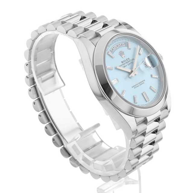 228206A アイスブルー ROLEX（ロレックス）デイデイト40 10Pバゲット