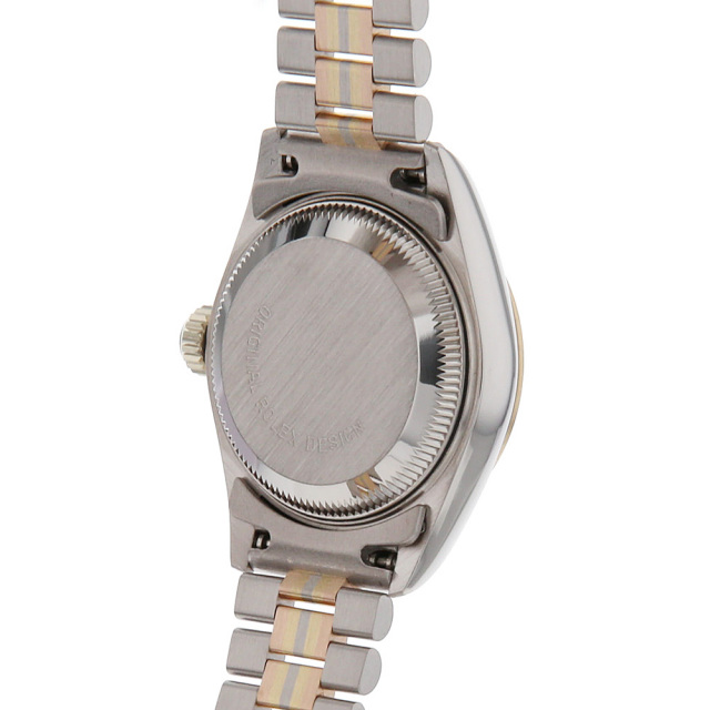 ロレックス デイトジャスト 10Pダイヤ トリドール 69179G BIC コパー ホリコンピュータ X番 中古 レディースΩ ロレックス デイトジャスト 10Pダイヤ トリドール 69179G BIC 仕上げでは取り切れない傷が残ります 特筆すべきダメージはございません