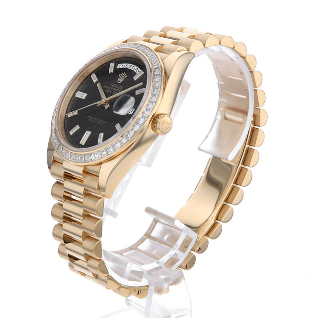 228398TBR ブラック ROLEX（ロレックス）デイデイト40 ベゼルダイヤ