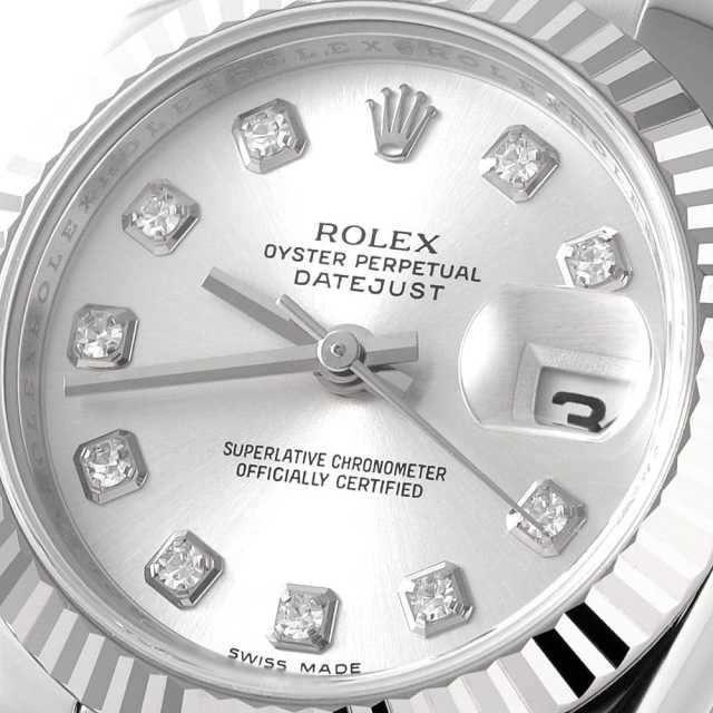 179174G シルバー ROLEX（ロレックス）デイトジャスト 10Pダイヤ