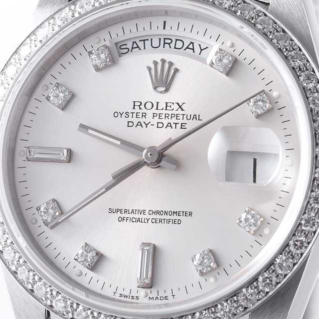 18046A シルバー ROLEX（ロレックス）デイデイト ベゼルダイヤ 8P